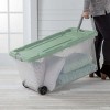 Racxily 2 Pack Extra Large Storage Bin, 160 Quart Wheeled Clear Plastic Storage Container with Handle - 2 of 4