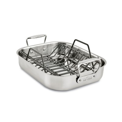 All-Clad Specialty Stainless Steel Roaster and Nonstick Rack 16x13x5 Inch