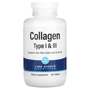 Lake Avenue Nutrition Hydrolyzed Collagen Type I & III, 3,000 mg, 365 Tablets (1,000 mg per Tablet ) - 1 of 3