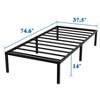 Heavy Duty 14� Metal Twin Bed Frame - 2000lbs Support, No Box Spring, Easy Assembly, Black - 4 of 4