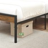 Platform Bed Frame with Rustic Vintage Wood Headboard - 2 of 4