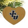 John Carroll University Secondary Logo Heart Love Wood Christmas Tree Holiday Ornament - 2 of 3