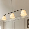 DORESshop 3-Light Black Pendant Island Light with Off-White Cone Shades ¨C E26 Socket (Bulbs Not Included) - 3 of 4