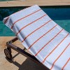 Arkwright Las Rayas Chaise Lounge Cover - (Pack of 2) 100% Cotton Terry Towel with Fitted Pocket, 30x85 - 3 of 4