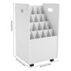 YIYIBYUS 20-slot Roll File Organizer, Movable File Storage Cart, Roll Document Holder - 4 of 4