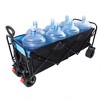 SEVOBAL Utility Storage Cart Large Capacity Large Folding Trolley Garden Shopping Beach Trolley, Black And Blue, 57.00"*24.80"*41.30" - 2 of 4