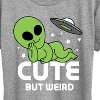 Women's - Instant Message - Alien Cute But Weird Short Sleeve Graphic T-Shirt - 2 of 4
