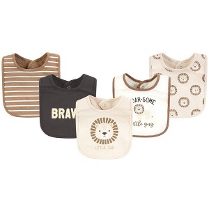 Hudson Baby Cotton Bibs, Brave Lion, One Size - 1 of 4