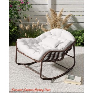 Oversized Outdoor Rocking Chair w/ Spacious Design, Comfort & Support, Versatile Stylish Accent, and Easy Assembly & Maintenance - 1 of 4