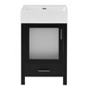 Grungis Bathroom Vanity with Ceramic Sink and Ample Storage,Modern Freestanding Bathroom Vanity with Frosted Glass Doors - 4 of 4