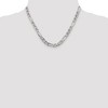Black Bow Jewelry Mens 6.5mm Sterling Silver Solid Figaro Anchor Chain Necklace - 2 of 4