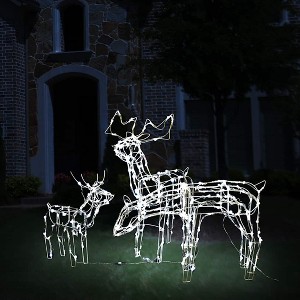 Aghana Digitals 3-Piece Reindeer Christmas Light Display with 229 LEDs, USB-Powered, Indoor/Outdoor - 1 of 4