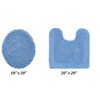 Edge Bath Rug 100% Premium Cotton Ultra-soft Water Absorbent Tufted Solid Reversible 2 Piece Bathroom Rug Set For Machine Washable Bathmat - 2 of 4
