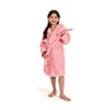 Linum Kids 100% Polyester SUPER PLUSH Double Brushed Hooded Bathrobe - TURTLE , KIDS65-DESIGN - 2 of 4