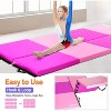 Matladin 8' Folding Gymnastics Gym Exercise Aerobics Mat, 8ft x 2ft x 2in PU Leather Tumbling Mats with Hook & Loop Fastener - 3 of 4