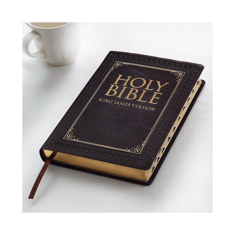 KJV Large Print Thumb Index Edition - (Leather Bound), 1 of 2