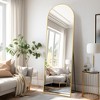 Lirago 64" x 21" Arched full body mirror with Gold Scratch-Resistant Aluminum Alloy Frame with Stand - 3 of 4