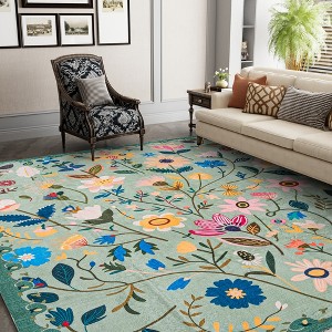 Maxax Washable Rug,Small Area Rug,Non Slip Front Door Mat,Low Pile Kitchen Mats for Floor, Entrance, Bedroom, Kitchen, Laundry, Bathroom, Beige - 1 of 3