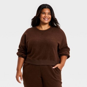 Women's Teddy Pullover Sweatshirt - Auden™ - 1 of 3