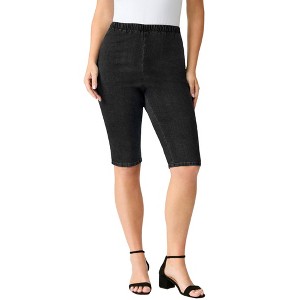 Roaman's Comfort Stretch Bermuda Jean Short - 1 of 4