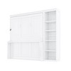 ModernLuxe Queen/Full Size Murphy Bed Wall Bed Frame, Wooden Storage Cabinet Bed with Desk and Bookshelf - 4 of 4