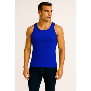 Galaxy By Harvic Men's Heavyweight Ribbed Tank Top - 1 of 4