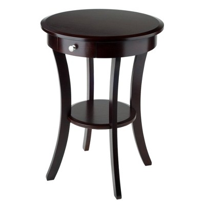 Sasha Round Accent Table - Cappuccino - Winsome