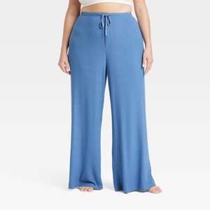 Women's Cozy Ribbed Wide Leg Pants - Auden™ - 1 of 3