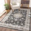 Garvee Vintage Washable Area Rug, Machine Washable Area Rug, with Non-Slip Backing Low Pile Carpet, Large Stain Resistant Dining Room Carpet - 4 of 4