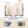 Whisen 3-Piece Luggage Sets, ABS Hardside Spinner Suitcases with TSA Lock and Spinner Wheels, Checked & Carry on Luggages - Ivory and Golden - 3 of 4