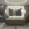 Apmir Super Bright Front & Back LED Lighted Anti-Fog Tempered Glass Bathroom/Vanity Mirror with ETL & 3-Year Warranty - 2 of 4
