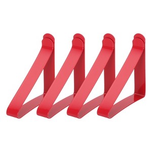 Unique Bargains Stainless Steel Windproof Anti-Rust Tablecloth Clips 4 Pcs - 1 of 4