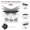 PURPLE LEAF Right-left Tilt Cantilever Umbrella with Base Patio Outdoor Swivel Umbrella with 360-degree Rotation - 3 of 4