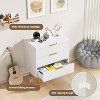 Acekool Dresser, Fluted Panel & Golden Handles, Large Capacity Organizer for Bedroom, Black/White/Natural/Green - 3 of 4