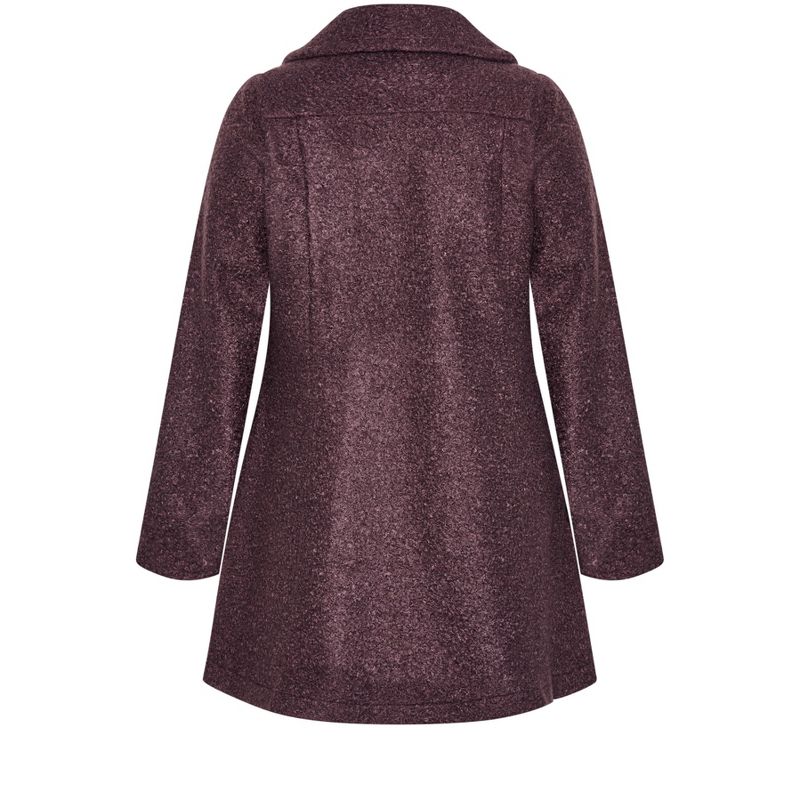 Manon Baptiste | Women's Plus Size Coat Boucle - Purple Aubergine - 28w ...