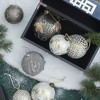Whisen D3.9" Christmas Ball Ornaments, Glass Decorative Hanging Ball Christmas Tree Ornaments, Set of 6 - 2 of 4