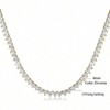4mm Tennis Necklace for Women - 3 Prong Cubic Classic Diamond Tennis Chain, 16/18/20/22/24 Inch - 4 of 4