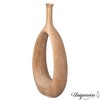 Uniquewise Fiberglass Floor Vases Modern Bohemian Ornamental Oval Design with Open Center for Entryway Living Room - 4 of 4