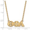 Black Bow Jewelry 14k Yellow Gold Plated Sterling Silver Theta Phi Alpha Greek Life Necklace 18 Inch - 2 of 4