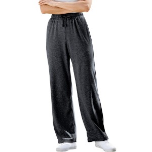 Woman Within Women's Plus Size Tall Sport Knit Straight Leg Pant - 1 of 4