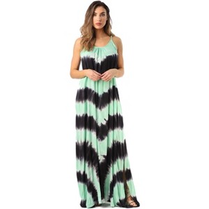 Riviera Sun Womens Maxi Dress  Tie Die Spaghetti Strap Long Sundress  Summer Dresses - 1 of 3