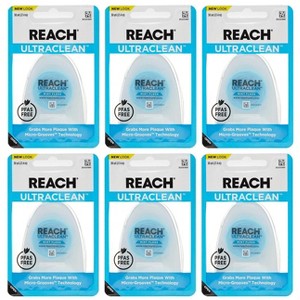 REACH Ultraclean Dental Floss, Mint, Plaque Remover for Teeth, Adults & Kids, (Pack of 6) - 1 of 4