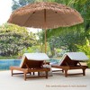 Tangkula 8 FT Hawaiian Style Outdoor Hula Umbrella Tropical Umbrella w/ Metal Ribs - 3 of 4