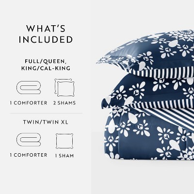 Full Gray Microfiber Reversible Down Alternative Comforter Set