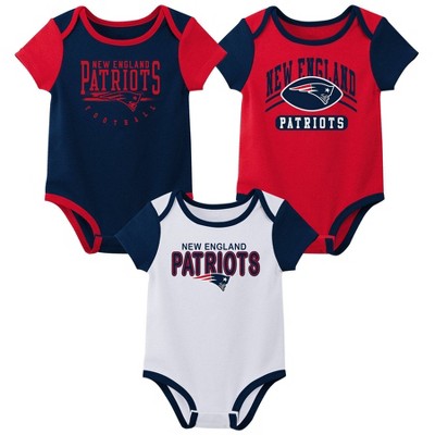 Image of NFL New England Patriots Infant Boys' 3pk White Bodysuit - 3-6M