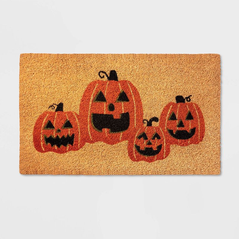 1&#39;6&#34;x2&#39;6&#34; Pumpkin Halloween Doormat Black - Hyde &#38; EEK! Boutique&#8482;, 1 of 4