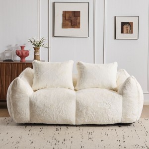 NicBex Oversized Bean Bag Sofa Couch,Soft Fluffy Loveseat with 2 Pillows,Reading Chair for Living Room Bedroom,No Assembly Required - 1 of 4