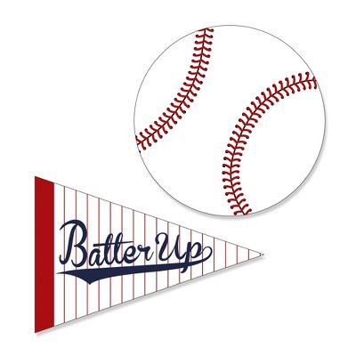 Big Dot of Happiness Batter Up - Baseball - DIY Shaped Baby Shower or Birthday Party Cut-Outs - 24 Count