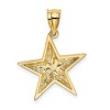 Black Bow Jewelry 14k Yellow Gold Polished Nautical Star Pendant, 20mm (3/4 inch) - 3 of 4