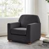 VANOMi 33.86'' Chenille Upholstered Accent Chair - 2 of 4